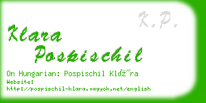 klara pospischil business card